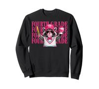 Funny Fourth Grade Teacher Feral Raccoon Back to School Sudadera