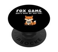 Funny Fox Game Animal Dont Look Game Over Niños Niñas Niños PopSockets PopGrip Adhesivo