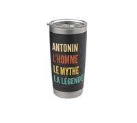 Funny French First Name Design - Antonin Vaso térmico de acero inoxidable de doble pared