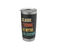 Funny French First Name Design - Claude Vaso térmico de acero inoxidable de doble pared