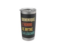 Funny French First Name Design - Dominique Vaso térmico de acero inoxidable de doble pared