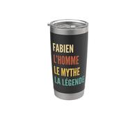 Funny French First Name Design - Fabien Vaso térmico de acero inoxidable de doble pared