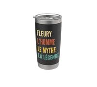 Funny French First Name Design - Fleury Vaso térmico de acero inoxidable de doble pared