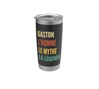 Funny French First Name Design - Gaston Vaso térmico de acero inoxidable de doble pared