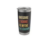 Funny French First Name Design - Grégoire Vaso térmico de acero inoxidable de doble pared