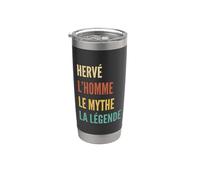 Funny French First Name Design - Hervé Vaso térmico de acero inoxidable de doble pared