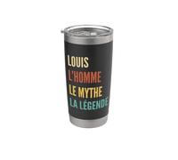 Funny French First Name Design - Louis Vaso térmico de acero inoxidable de doble pared