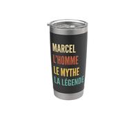 Funny French First Name Design - Marcel Vaso térmico de acero inoxidable de doble pared