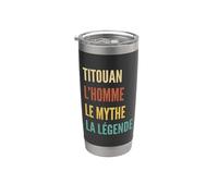 Funny French First Name Design - Titouan Vaso térmico de acero inoxidable de doble pared