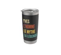 Funny French First Name Design - Yves Vaso térmico de acero inoxidable de doble pared