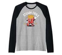 Funny French Fries, Fryday Everyday Foodie, Steady Fries Camiseta Manga Raglan