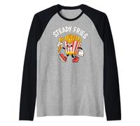 Funny French Fries, Fryday Everyday Foodie, Steady Fries Camiseta Manga Raglan