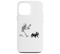 Funny Frenchie Running Skeleton Halloween Carcasa para iPhone 13 Pro MAX