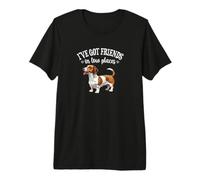 Funny Friends In Low Places Brown Piebald Dachshund Lover Camiseta Premium