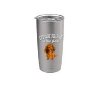 Funny Friends In Low Places Long Haired Dachshund Lover Vaso térmico de acero inoxidable de doble pared