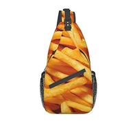Funny Fries Pattern Sling Bag Senderismo Mochila Crossbody Hombro Mochila Travel Chest Pack para Hombres Mujeres
