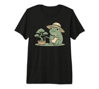 Funny Frog Bonsai Gardening Japanese Style Plant Lover Camiseta Premium