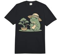Funny Frog Bonsai Gardening Japanese Style Plant Lover Comfort Colors Adult Heavyweight T-Shirt