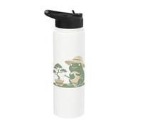 Funny Frog Bonsai Gardening Japanese Style Plant Lover Stainless Steel Insulated Water Bottle