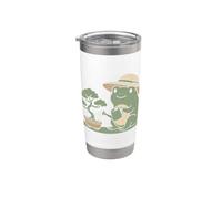 Funny Frog Bonsai Gardening Japanese Style Plant Lover Vaso térmico de acero inoxidable de doble pared