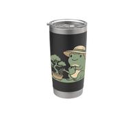 Funny Frog Bonsai Gardening Japanese Style Plant Lover Vaso térmico de acero inoxidable de doble pared