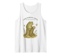 Funny Frog Cita Cottagecore Humor I Was Normal Once Camiseta sin Mangas