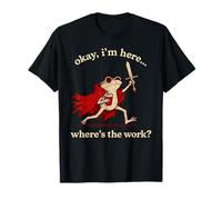 Funny Frog Coffee Sword Work Meme for Office Coworkers Camiseta