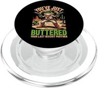 Funny Frog Cowboy You Has Buttered Your Last Biscuit PopSockets PopGrip para MagSafe