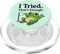 Funny Frog Dejando Meme Sarcástico Intenté Eso es Suficiente PopSockets PopGrip para MagSafe