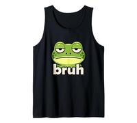 Funny Frog Face Meme Bruh Froggy Viral Trendy Boys Memes Camiseta sin Mangas