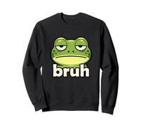 Funny Frog Face Meme Bruh Froggy Viral Trendy Boys Memes Sudadera