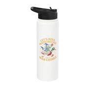 Funny Frog Goose Vamos a rodar rocas matemáticas y hacer crímenes de guerra Stainless Steel Insulated Water Bottle