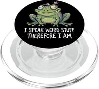 Funny Frog, Hablo Cosas Raras, por lo Tanto Soy un Juego de Palabras con Memes PopSockets PopGrip para MagSafe