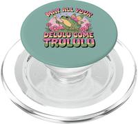 Funny Frog Humor. May All Your Delulu Come Trululu Fairy PopSockets PopGrip para MagSafe