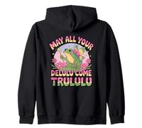 Funny Frog Humor. May All Your Delulu Come Trululu Fairy Sudadera con Capucha