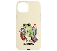 Funny Frog Im Busy Boba Tea Snacks Zoo Niños Niñas Niños Carcasa para iPhone 15 Plus