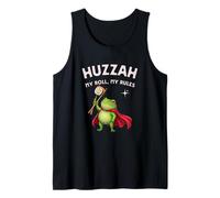 Funny Frog Knight Huzzah My Roll Rules Dim Sum Japonés Camiseta sin Mangas