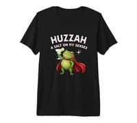 Funny Frog Knight Huzzah Salt On My Senses Margarita Sarcasmo Camiseta Premium