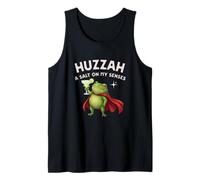 Funny Frog Knight Huzzah Salt On My Senses Margarita Sarcasmo Camiseta sin Mangas