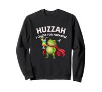 Funny Frog Knight Huzzah Tropical Drink Summer Vibe Vacaciones Sudadera
