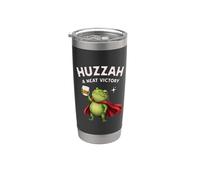 Funny Frog Knight Huzzah Un Bebedor Neat Victoria Divertido Mordaza Meme Vaso térmico de acero inoxidable de doble pared