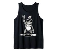 Funny Frog Loving Rock and Roll Heavy Metal Música Rock Camiseta sin Mangas