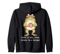Funny Frog Meme - First of All Jesus Thinks I'm A Delight Sudadera con Capucha