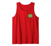 Funny Frog Pocket Pal Cute Anfibian Nature Frog Vibes Camiseta sin Mangas