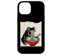 Funny Frog Ramen Sumi-e Kawaii Ink Painting Japanese Carcasa para iPhone 14