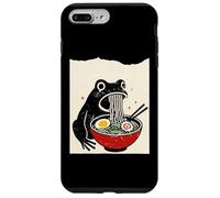 Funny Frog Ramen Sumi-e Kawaii Ink Painting Japanese Carcasa para iPhone 7 Plus/8 Plus