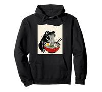 Funny Frog Ramen Sumi-e Kawaii Ink Painting Japanese Sudadera con Capucha
