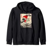 Funny Frog, secuestro de ovnis, Great Wave, Kanagawa Anime Frog Sudadera con Capucha