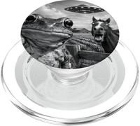 Funny Frog Selfie con Caballo Animal UFO Meme PopSockets PopGrip para MagSafe