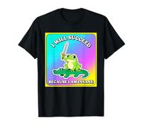 Funny Frog triunfa Porque es un Loco Meme Vintage con gráficos Retro Camiseta